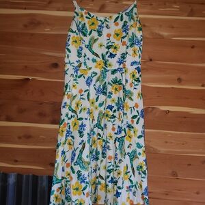 Old Navy White and Yellow Ruffled Tiered Sundress
